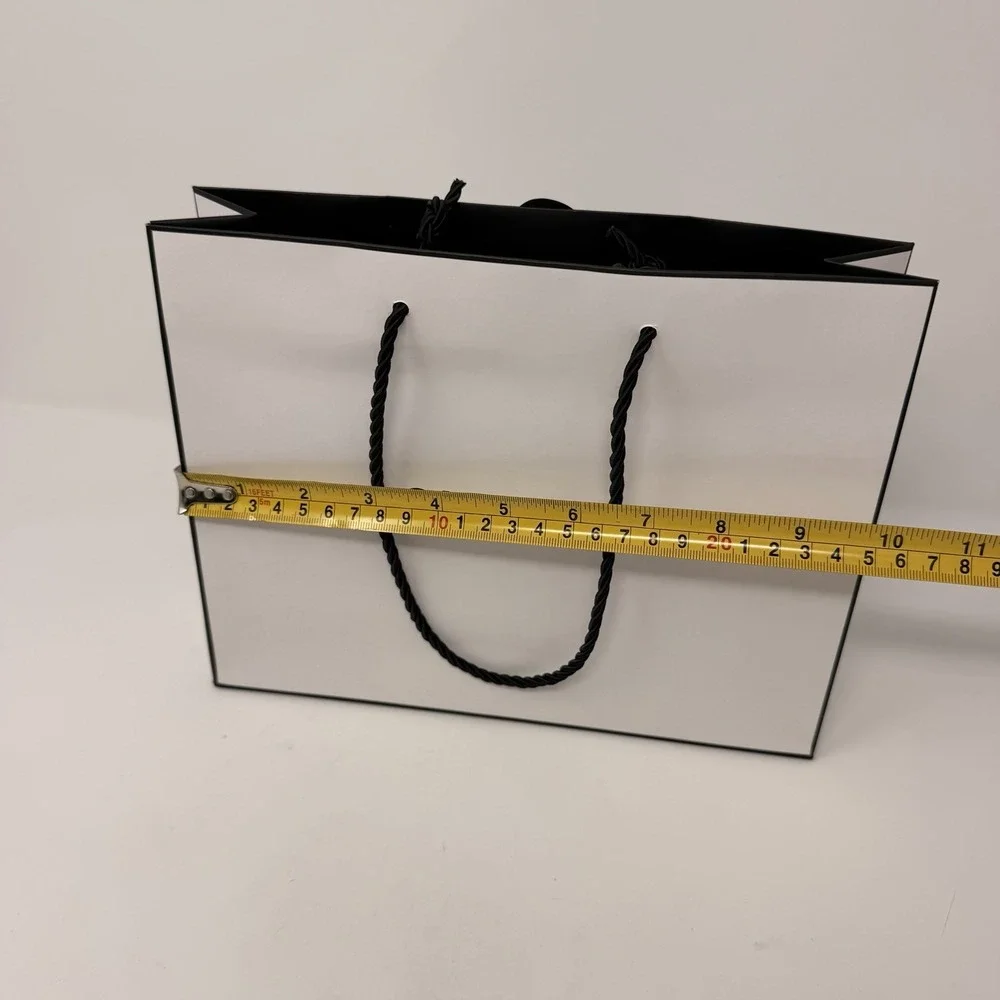 Chanel White Gift Bag Empty Small Camellia Flower Authentic Paper Shopping